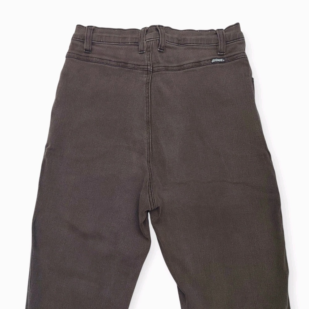 Vintage 80s Jordache Bareback Jeans Womens 12 Brown High Rise 28x28 Stretch Mom
